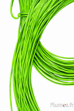 Laccio in cuoio - spessore 2 mm - lime